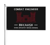 Bandiera 90X150cm, Combat Engineer Because Even Infantry Needs Heroes Durevole Bandiere Doppia Cucitura Bandierine della Decorazione per Balcone Decorazione Esterno