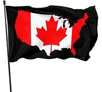 Bandiera 90x150cm, Flag Map Of The United States Canada Bandiera Militare Tessuto Da Esterno Striscione All'Aperto, Per Giardino, Eventi, Balcone