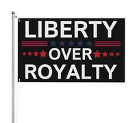 Bandiera 90X150cm, Freedom Over Royalty Resistente allo Scolorimento Bandiere Doppia Cucitura Flag per All'aperto Conferenza Interno