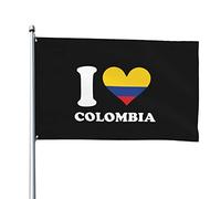 Bandiera 90X150Cm I Love Colombia Classica Ristoranti Bandierine Della Decorazione Doppia Cucitura Bandiere Da Giardino Per Interno,Parata