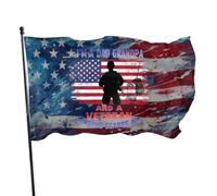 Bandiera 90X150Cm I'M A Dad Grandpa And A Veteran Nothing Scares Me Con Occhielli Ristoranti Bandierine Della Decorazione Decorative Flag Per Decorazione,Interno