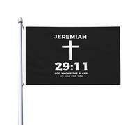 Bandiera 90X150cm, Jeremiah 29 11 Verse Jesus Colori Vivaci Bandiere Doppia Cucitura Bandierine per Parata Bar Interno