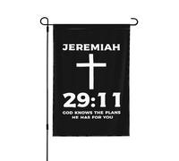 Bandiera 90X150cm, Jeremiah 29 11 Verse Jesus Resistente allo Scolorimento Bandiere da Balcone Colori Vivaci Striscioni di Bunting per Giardino Interno Bar