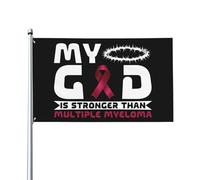 Bandiera 90X150cm, My God Is Stronger Than Multiple Myeloma Awareness Fighter Colori Vivaci Bandiere da giardino Classica Striscioni di Bunting per Giardino Esterno Bar