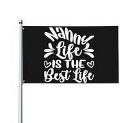 Bandiera 90X150cm, Nanny Life is The Best Life Decorative Bandiere Resistente allo Scolorimento Bandierine della Decorazione per All'aperto Ristoranti Decorazione
