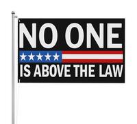 Bandiera 90X150cm, No One Is Above The Law Colori Vivaci Bandiere da giardino Doppia Cucitura Flag per Parata Interno All'aperto