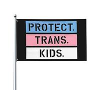 Bandiera 90X150cm, Protect Trans Kids Youth Trans Live Matter Personalizzata Bandiere da Balcone Stampa Flag per Interno Conferenza All'aperto