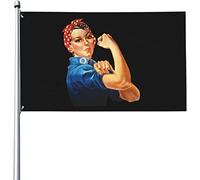 Bandiera 90X150cm, Rosie the Riveter Rinforzo Bandiere da giardino Durevole Flag per Conferenza Esterno Giardino