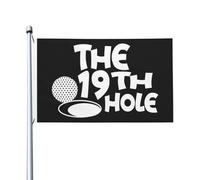 Bandiera 90X150cm, The 19th Hole Golf Classica Bandiere Rinforzo Flag per Interno Ristoranti Decorazione