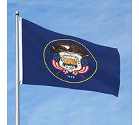 Bandiera 90X150cm, the State of Utah con Occhielli Bandiere da Balcone Resistente alle Intemperie Bandierine per Parata Decorazione Giardino