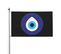 Bandiera 90X150cm, Turkish Evil Eye Poliestere Bandiere Resistente allo Scolorimento Bandierine della Decorazione per All'aperto Bar Balcone