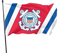 Bandiera 90x150cm, U.S. Coast Guard Veteran Bandiera Della Brezza Rinforzata Striscione All'Aperto, Per Giardino, Eventi, Balcone