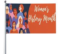 Bandiera 90x150cm, Women'S History Month Stagione Bandiera Decorazione Striscione All'Aperto, Per Feste Estive, All'Aperto Al Coperto, Celebrazioni