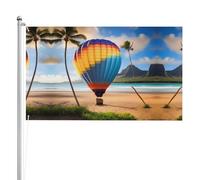 Bandiera a doppia faccia in mongolfiera delle Hawaii, 0,9 x 1,5 m, bandiera da esterno a triplo strato pesante, 0,9 x 1,5 m, bandiera da giardino in poliestere.