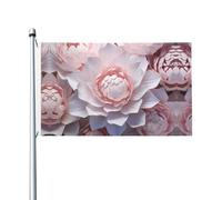Bandiera a doppia faccia stampata con texture floreale (91,4 x 152,4 cm), grande bandiera da giardino, bandiera decorativa per esterni festivi