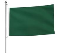 Bandiera a due lati con stampa verde scuro in poliestere resistente allo sbiadimento con occhielli in metallo
