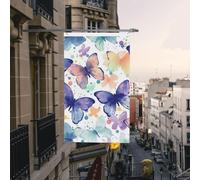 Bandiera a farfalla ad acquerello 3 x 1,5 m bandiere da giardino all'aperto bandiere per casa durevoli con occhielli bandiere decorative da cortile grande banner per feste interne esterne decorazioni
