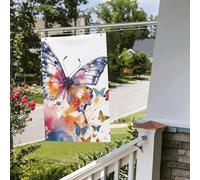 Bandiera a farfalla ad acquerello 6 x 0,9 m per esterni interni primavera estate autunno inverno giardino bandiere con occhiello verticale su entrambi i lati bandiere per le vacanze banner per