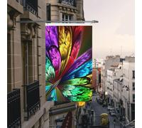 Bandiera a farfalla arcobaleno da 90 x 1,5 m bandiere da giardino durevoli bandiere per la casa con occhielli bandiere decorative da cortile grande banner per feste esterne interne decorazioni per la