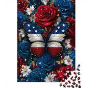 Bandiera a farfalla Puzzle in Legno Adulto 1000 Pezzi Decorazione Interna Unica Gioco EduGattoion Per Gioco Familiare Regalo Per Amore E Amico Stress Relief Toy 1000pcs (75x50cm)