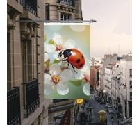 Bandiera a forma di coccinella a farfalla, 9 x 1,5 m, bandiere da giardino per esterni, resistenti, con occhielli, bandiere decorative da cortile, grande striscione per feste esterne e interni