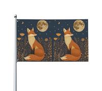 Bandiera a forma di della foresta illuminata dalla luna, decorazione per la casa, decorazione per il cortile, bandiere esterne dai colori vivaci