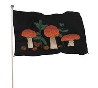 Bandiera a forma di funghi, 9 x 1,5 m, in poliestere, con occhielli, per giardino, cortile, casa, decorazione per interni ed esterni, per sport