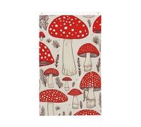 Bandiera a forma di fungo bianco rosso 3 x 5 m verticale doppia faccia bandiera da giardino esterno bandiera casa divertente festa banner segno decorazione casa bandiere da giardino per poster da