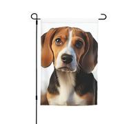 Bandiera a forma di simpatico cane Beagle, 12x18 pollici, da appendere alla parete, per interni, da appendere a doppia faccia, da appendere al muro ...
