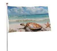 Bandiera a forma di tartaruga marina, 61 x 88,9 cm, stampa su entrambi i lati, bandiera decorativa da giardino, non sbiadisce, con occhielli in ottone da appendere, sfondo fotografico per interni ed