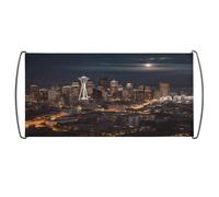 Bandiera a mano, bandiera della città di Seattle, bandiera portatile tenuta in mano con manici in plastica per fan uso domestico