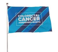 Bandiera a nastro blu per il mese di sensibilizzazione sul cancro colorettale 2023, striscione per esterni, decorazione per feste, arazzo da parete, 35x59 pollici