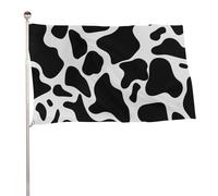 Bandiera a pois con mucca, 61 x 88,9 cm, stampa su entrambi i lati, bandiera decorativa da giardino, non sbiadisce, con occhielli in ottone da appendere, sfondo fotografico per interni ed esterni