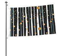 Bandiera a righe a pois oro e inchiostro 2 x 3 m stampa su entrambi i lati bandiera da giardino bandiere di benvenuto per esterni bandiera per esterni banner cartelli per interni cortile decorazione