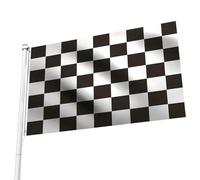 Bandiera a Scacchi,Bandiera a Scacchi Bianca e Nera 90x150cm,Bandiera Auto da Corsa,Bandiera Traguardo,Grande Bandiera a Scacchi Bianchi e Neri,Bandiere a Scacchi Bianco e Nero,Bandiere da Corsa
