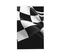 Bandiera a scacchi con formula bianca e nera, 3 x 1,5 m, verticale, doppia faccia, da giardino, per esterni, cortile, casa, divertente, decorazione per la casa, bandiere da giardino per poster da