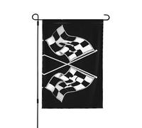 Bandiera a scacchi con formula bianca nera, stampa con motivo, bandiera da giardino, 12,5"x18", doppia faccia, bandiera stagionale di benvenuto per esterni, per casa all'aperto, primavera estate, band