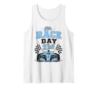 Bandiera a Scacchi con Scritta Its Race Day Canotta
