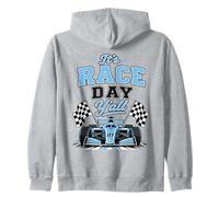 Bandiera a Scacchi con Scritta Its Race Day Felpa con Cappuccio