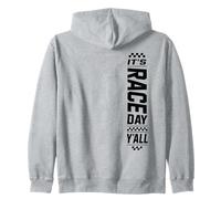 Bandiera a Scacchi con Scritta Its Race Day Felpa con Cappuccio