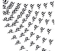 Bandiera a scacchi da 10 metri, bandiera da corsa, accessorio per feste a tema gara, decorazione per feste di compleanno