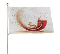 Bandiera a slitta da 61 x 88,9 cm, stampa su entrambi i lati, bandiera decorativa da giardino, non sbiadisce, con occhielli in ottone da appendere, sfondo fotografico per interni ed esterni