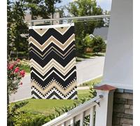 Bandiera a zigzag nera bianca marrone chiaro, 0,9 x 0,9 m, per esterni ed interni, primavera, estate, autunno, inverno, bandiere da giardino con occhiello verticale su entrambi i lati, bandiere per