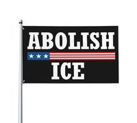Bandiera "Abolish Ice" 3x5 piedi, decorazione per esterni e interni, stendardo per processione con 2 occhielli