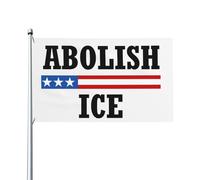 Bandiera "Abolish Ice" 3x5 piedi, decorazione per esterni e interni, stendardo per processione con 2 occhielli