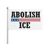 Bandiera "Abolish Ice" 3x5 piedi, decorazione per esterni e interni, stendardo per processione con 2 occhielli