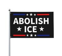 Bandiera Abolish Ice 3x5 piedi, decorazione per esterni e interni, striscione per processione con 2 occhielli