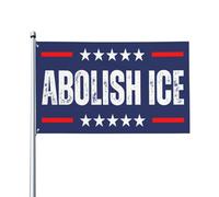 Bandiera Abolish Ice Fu-Ck Ice ndoor Bandiere da giardino per esterni, decorazione 3x5 con 2 occhielli, colori vivaci, stampa su un lato (asta portabandiera esclusa)