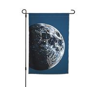 Bandiera Above the Moon Doppia Cucitura Bandiere da giardino Resistente allo Scolorimento Striscioni di Bunting per All'aperto Giardino 30x45cm