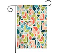 Bandiera Abstract Geometric Graphic Mosaic Cover Pattern Fashion Midcentury In Century 1950S Modern Texture Colori Vivaci Stagione Bandiera, Per Eventi, Balcone, 30x45cm